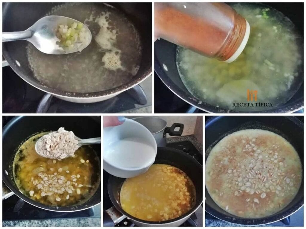Instrucciones paso a paso para preparar sopa de avena casera