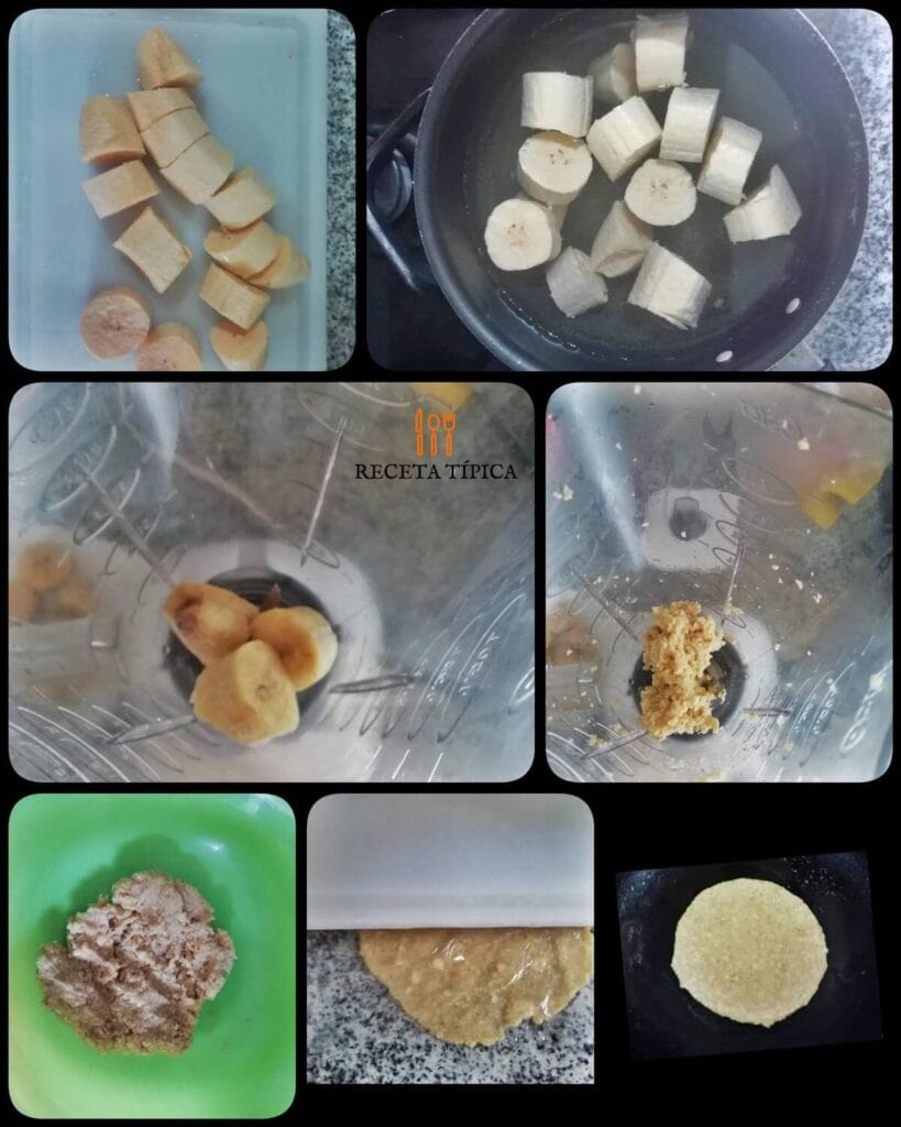 Instrucciones paso a paso para preparar tortillas de plátano verde